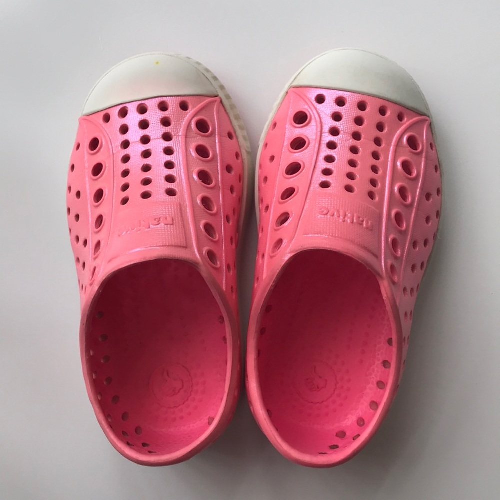 Hot pink Native shoes- size c6